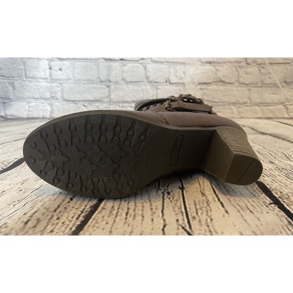 NWOB‎ Relativity Brown Braided Booties Size 6 With 3” Heel - Picture 9 of 10